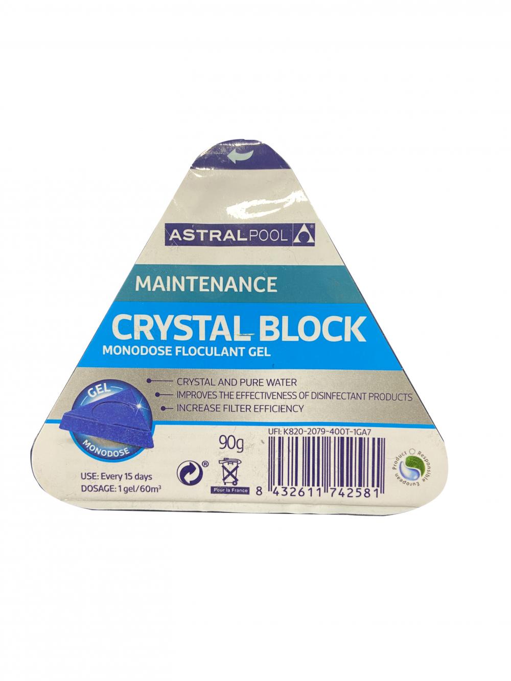 CRYSTAL BLOCK pelyhesítő  gél (háromszög alakú)