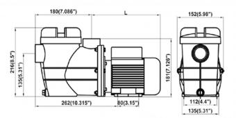 Basic -    6 m3/h  - 0,35 HP/230 V